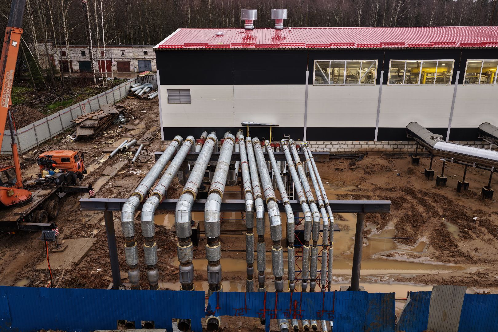 видео с коптера, котельная в солнечногорске, новая котельная,