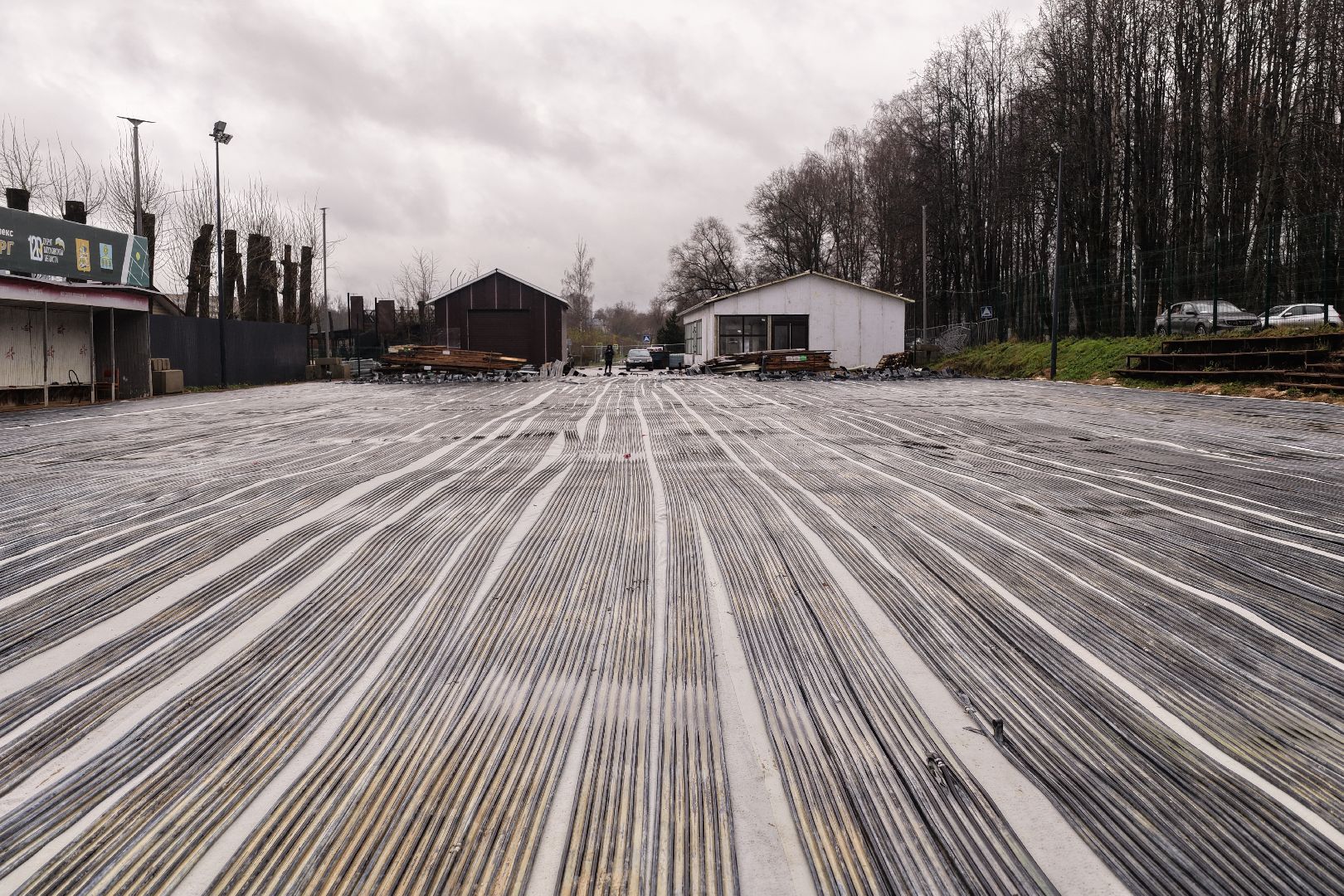 видео с коптера, каток в солнечногорске,зима в подмосковье,
