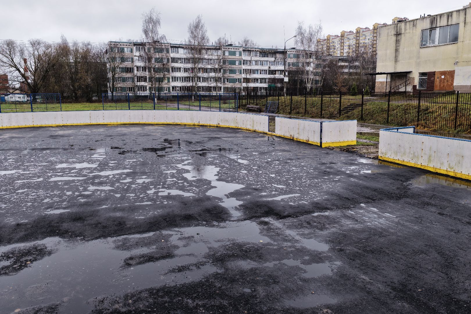 видео с коптера, стадион школы 4 в солнечногорске, ремонт стадиона,