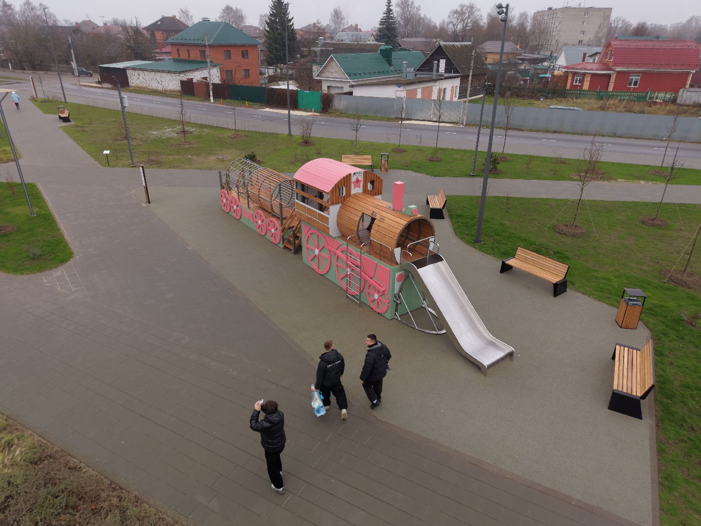 видео с коптера, привокзальная площадь павловский посад, благоустройство в павлово-посадском,