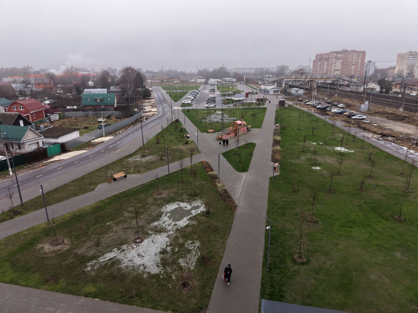 видео с коптера, привокзальная площадь павловский посад, благоустройство в павлово-посадском,