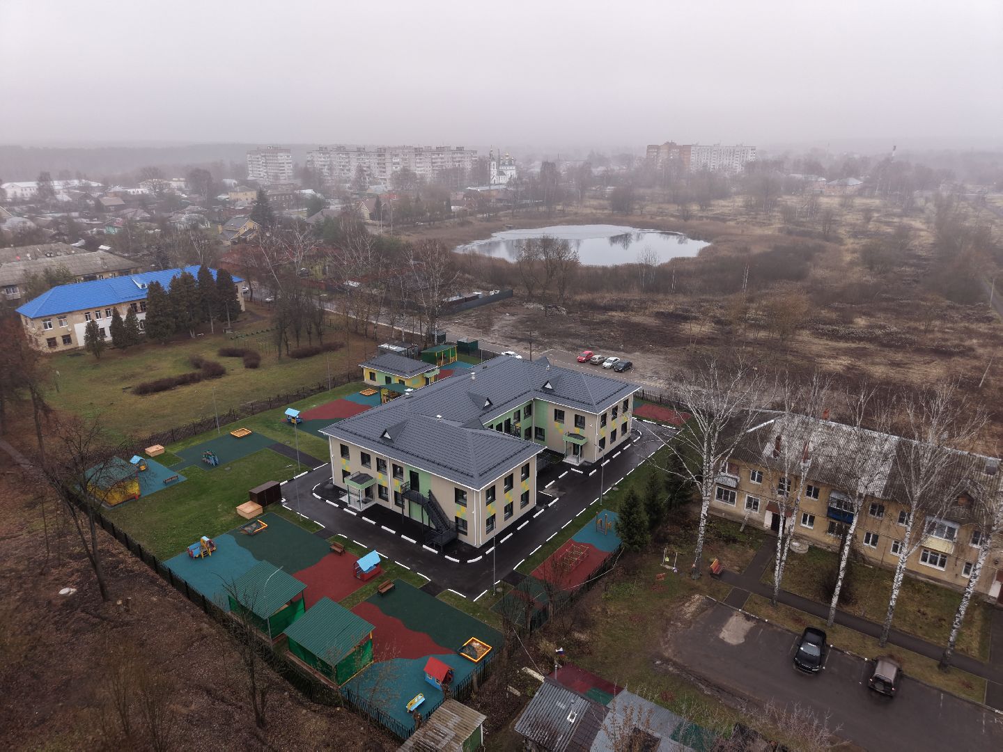 видео с коптера, детский сад 15 павловский посад,