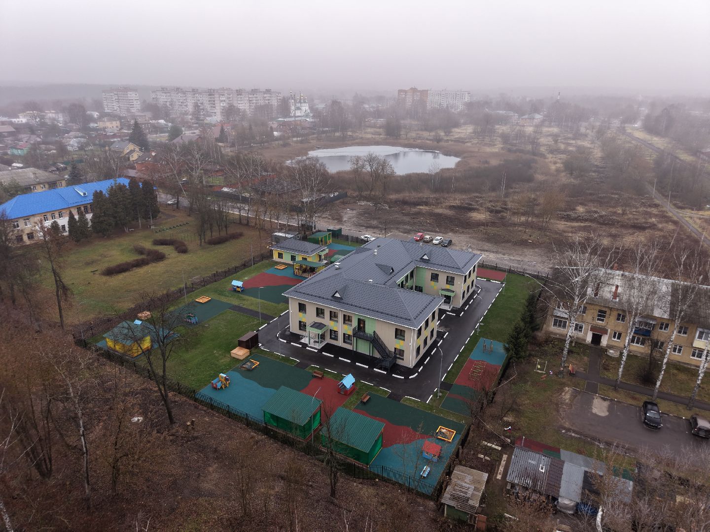 видео с коптера, детский сад 15 павловский посад,