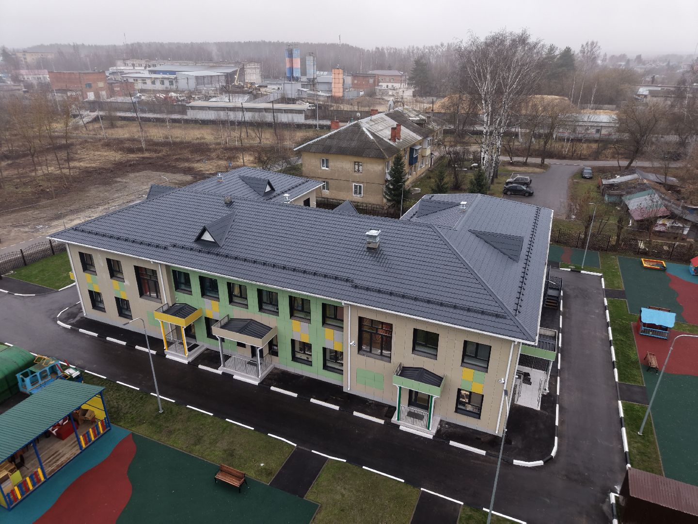 видео с коптера, детский сад 15 павловский посад,