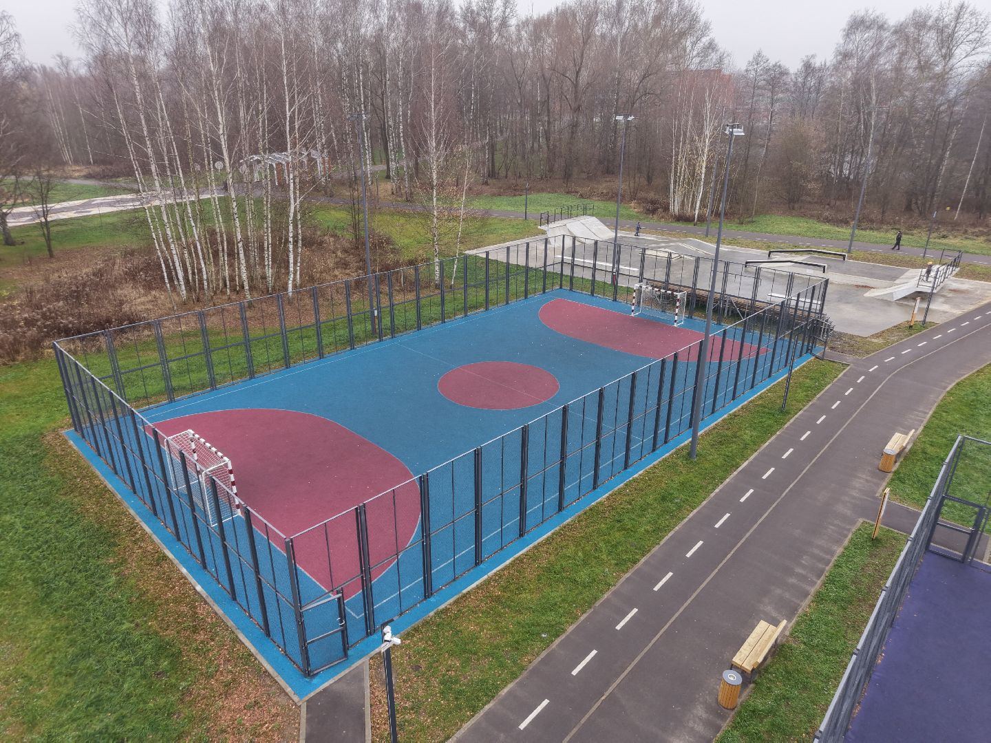 видео с коптера, парк меленки, благоустройство павлово-посадский,