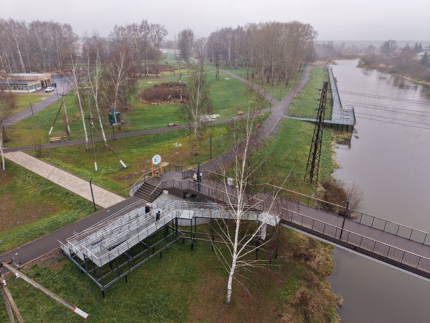 видео с коптера, парк меленки, благоустройство павлово-посадский,