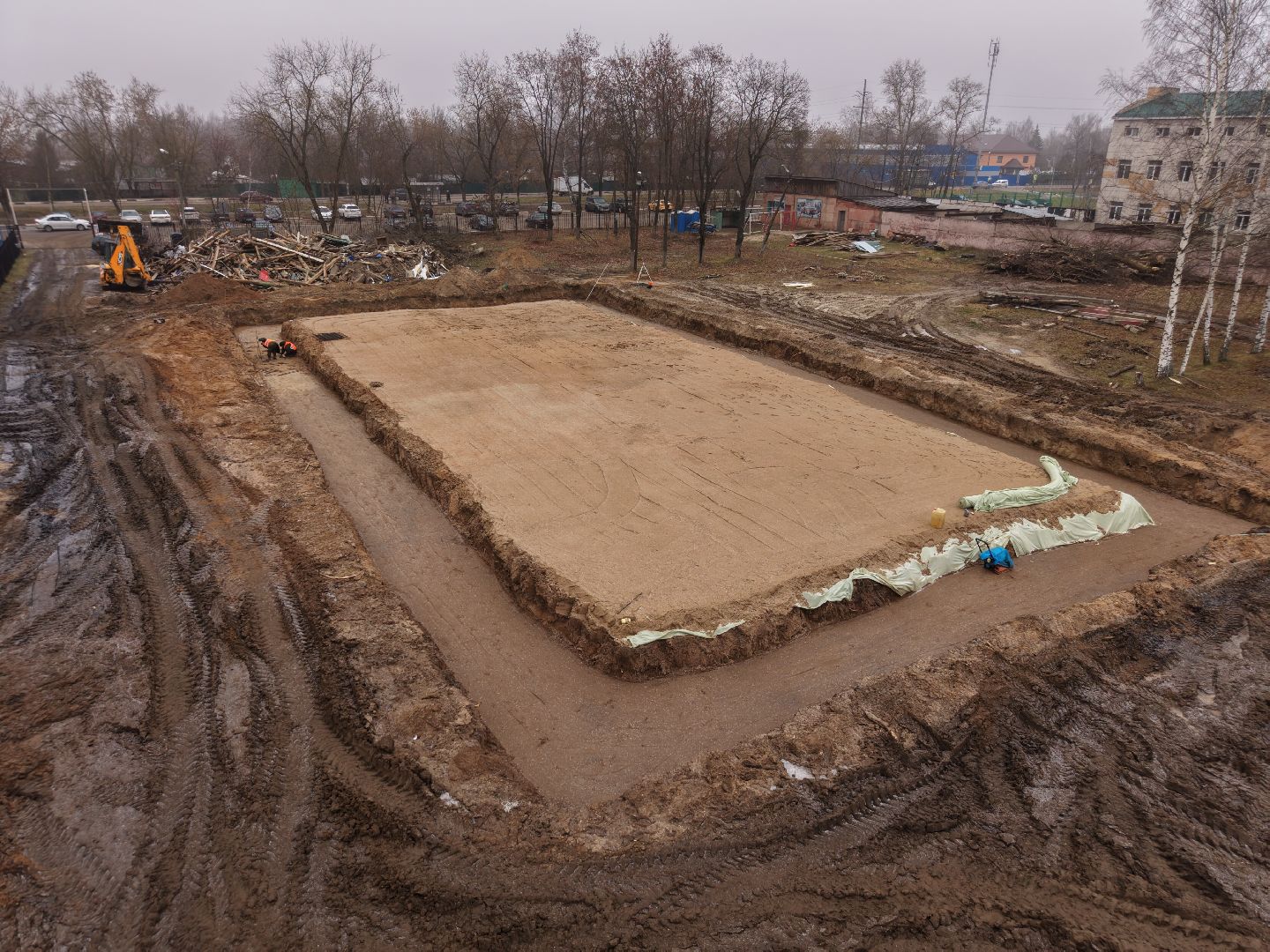 видео с коптера, стадион Филимоновский,стадион Филимоновский в Павловском Посаде,