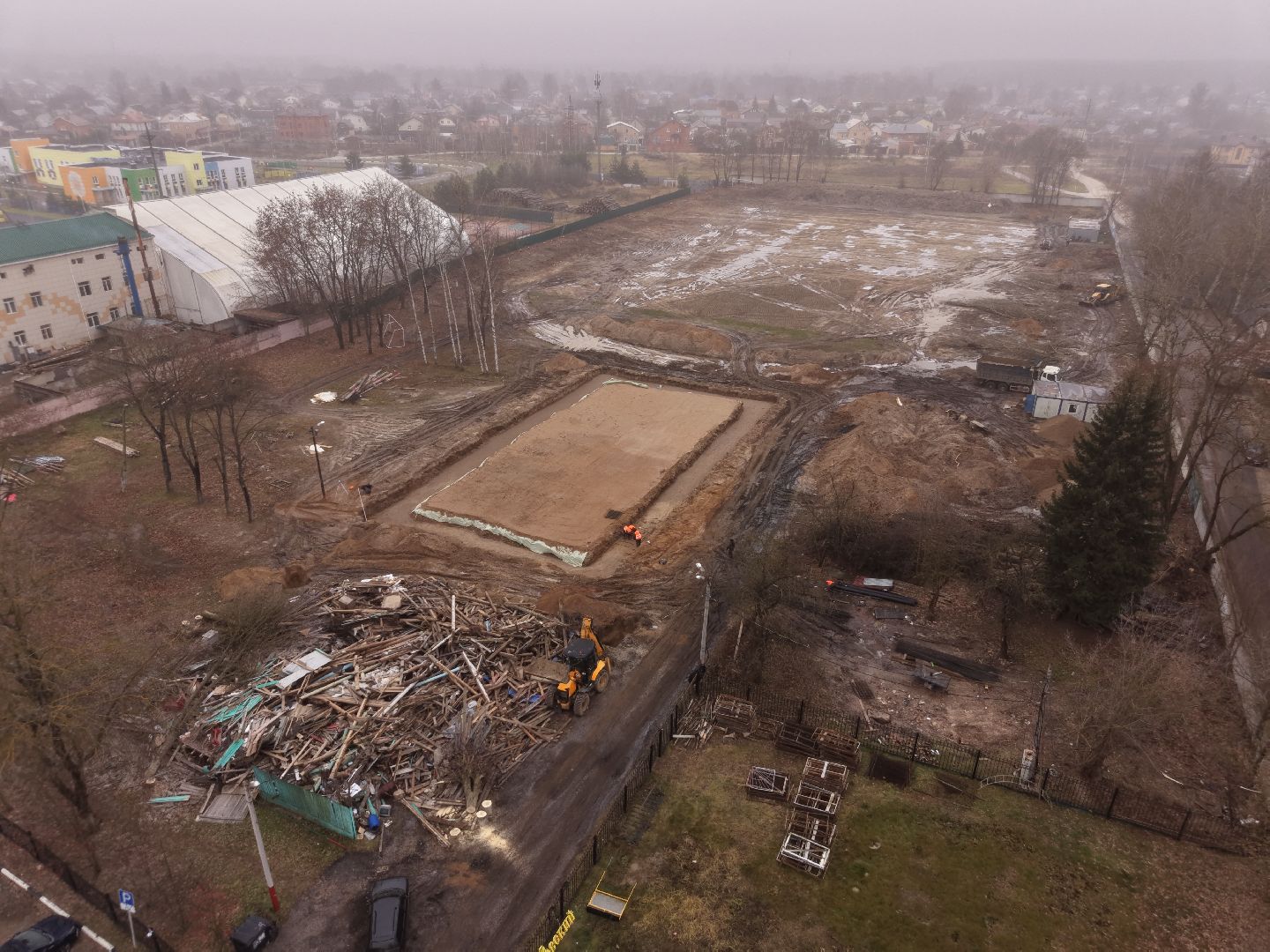 видео с коптера, стадион Филимоновский,стадион Филимоновский в Павловском Посаде,