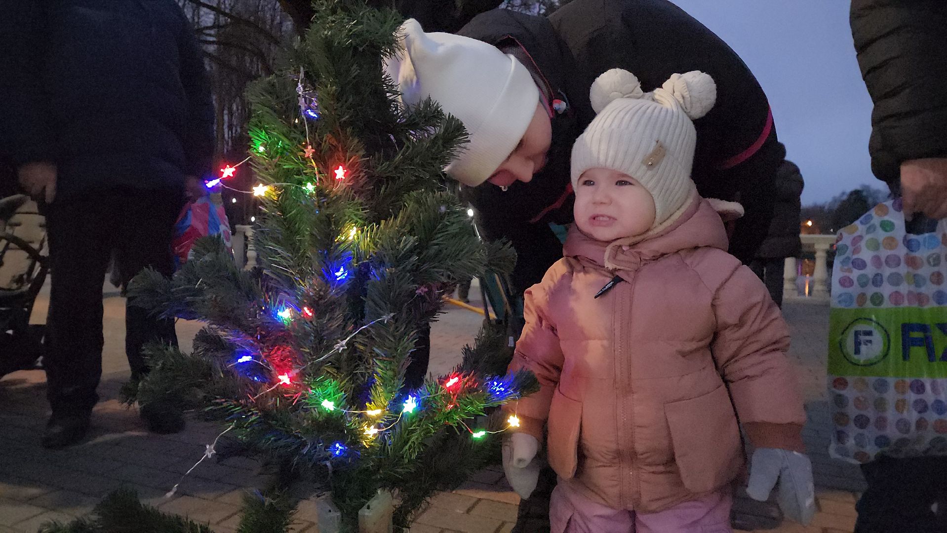 зажжение елки, зима в подмомсковье, парки красногорска,парк ивановские пруды,