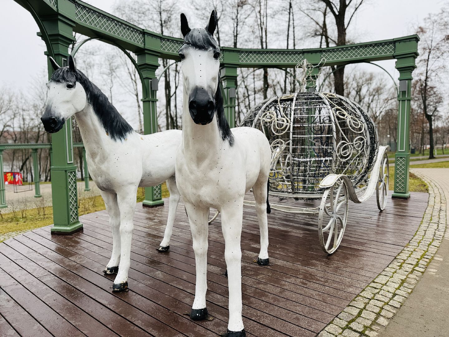 новый год, новогодние украшения, украшение города к новому году, раменское, раменский городской парк,