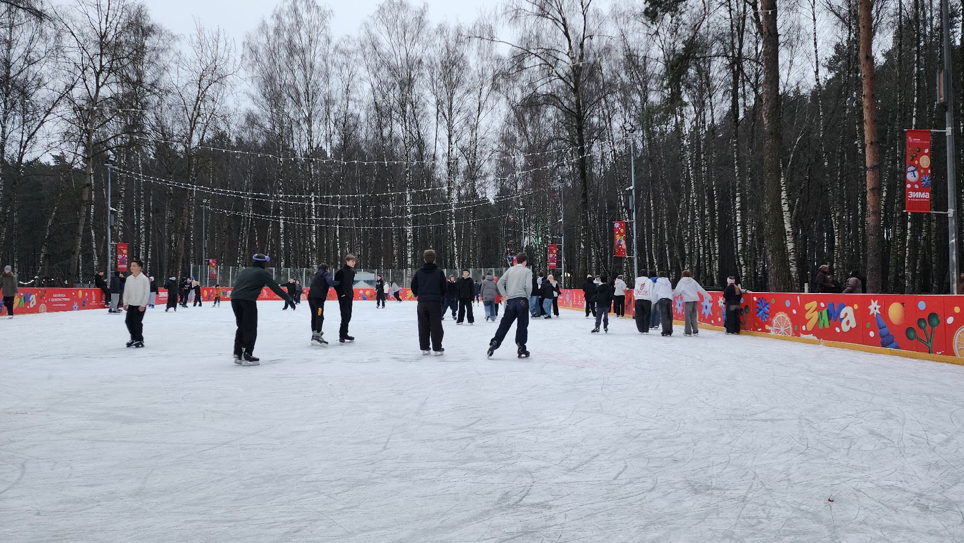 зимние активности, зима в парке, зима в подмомсковье, домодедово,  подмосковье , каток, открытие катка, бесплатный каток,
