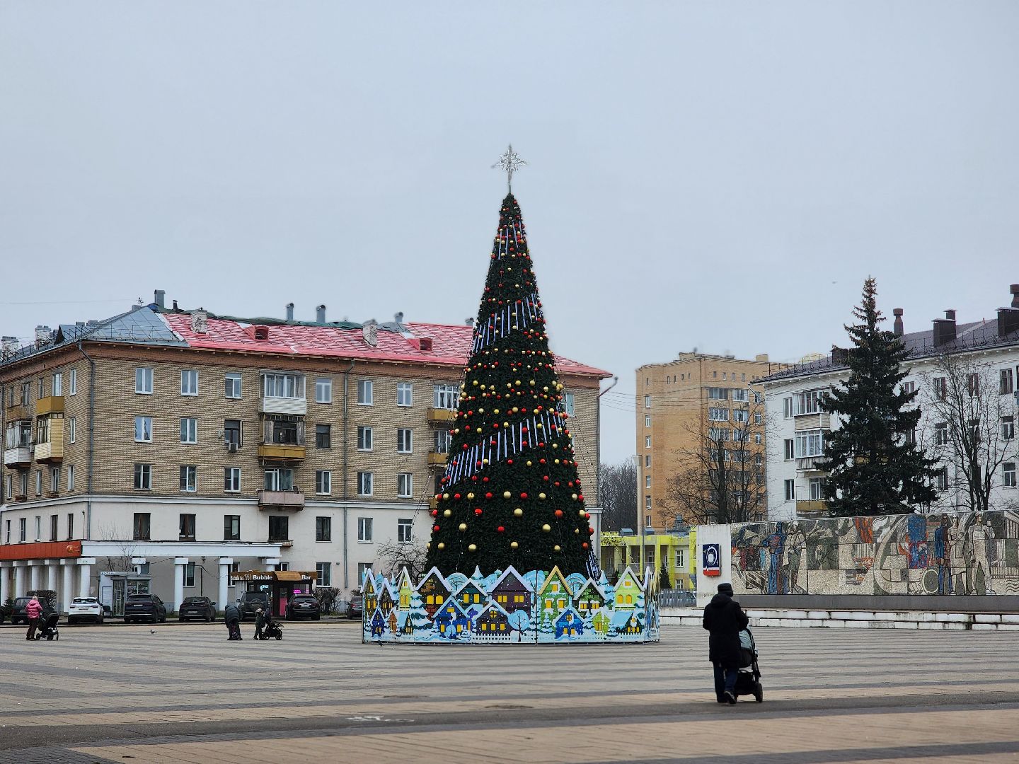 королёв, зима в подмомсковье, каток космолед, цдк имени калинина, благоустройство ,