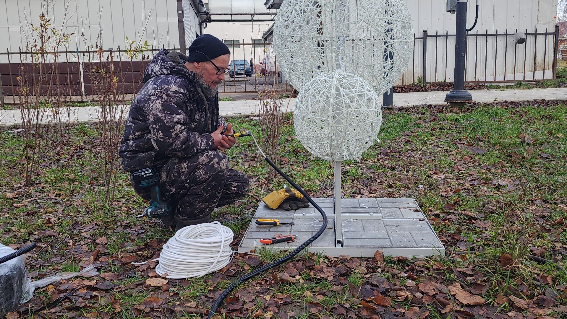 волоколамск, зима в подмомсковье, украшение города,