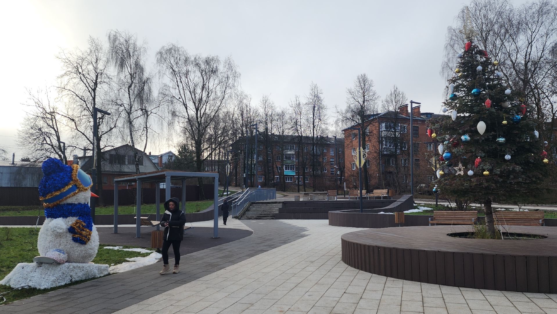 волоколамск, зима в подмомсковье, украшение города,