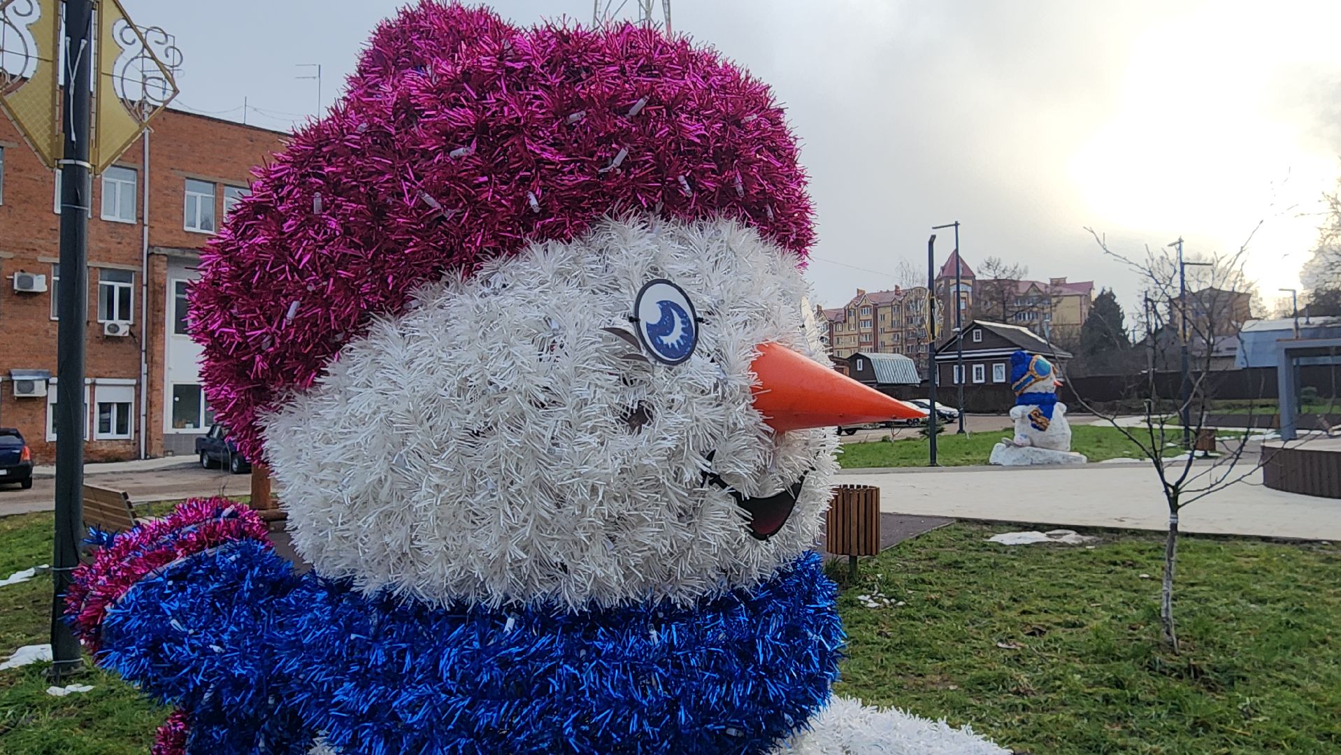 волоколамск, зима в подмомсковье, украшение города,