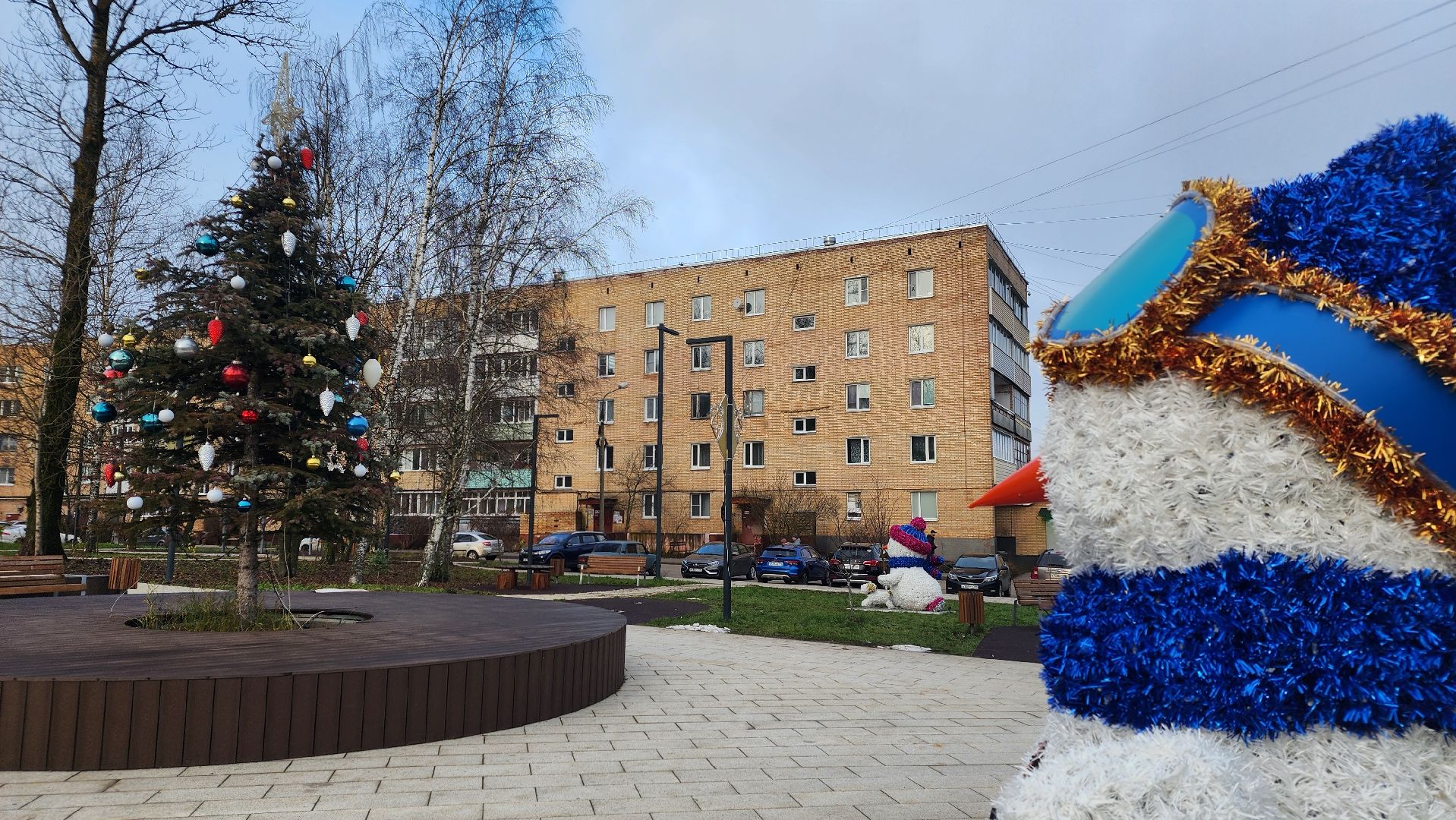 волоколамск, зима в подмомсковье, украшение города,