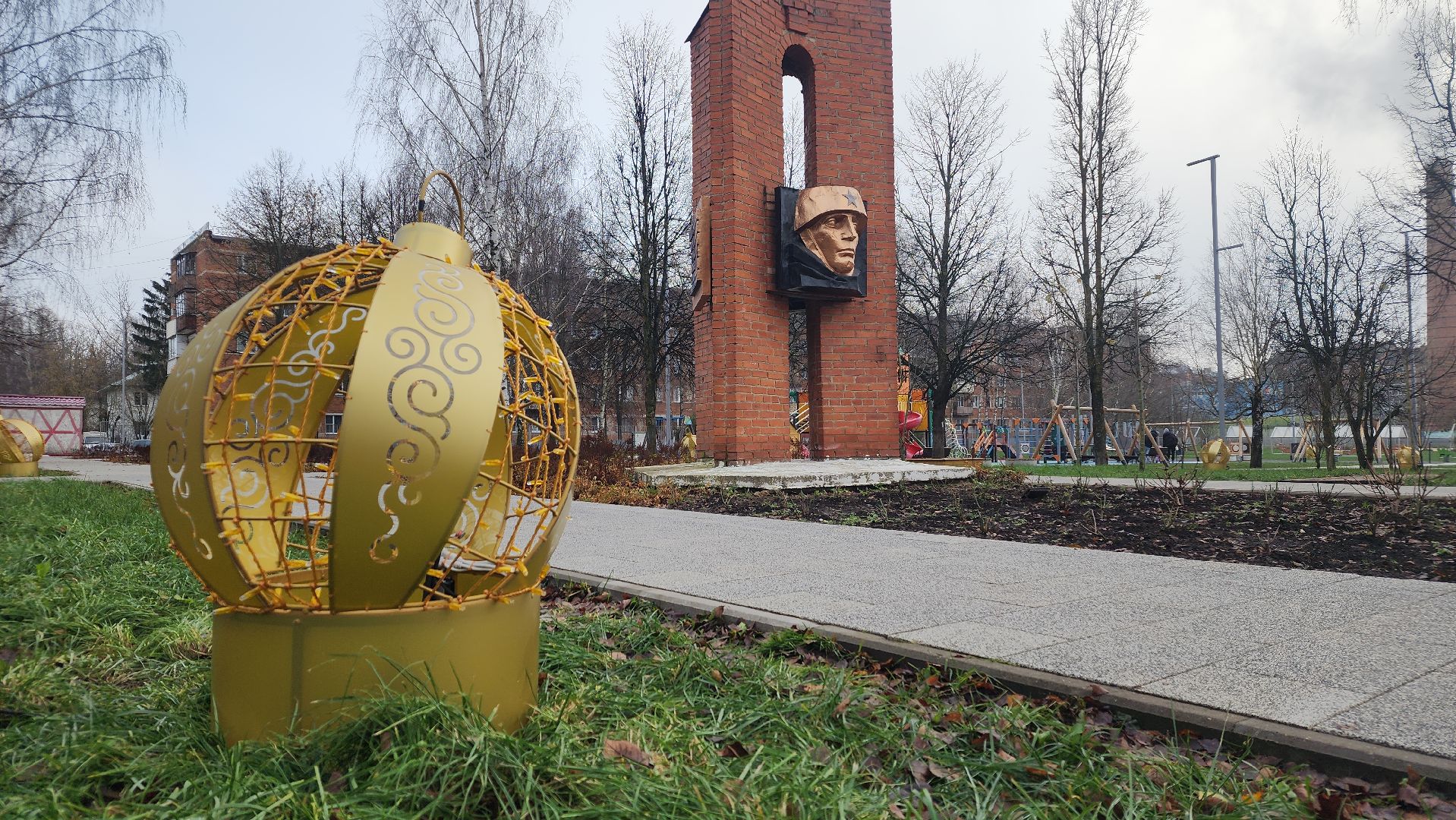волоколамск, зима в подмомсковье, украшение города,