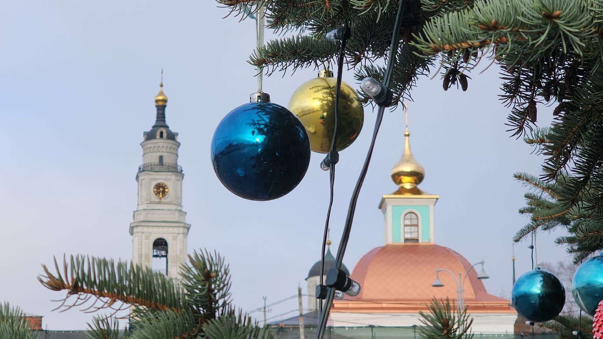 волоколамск, зима в подмомсковье, украшение города,