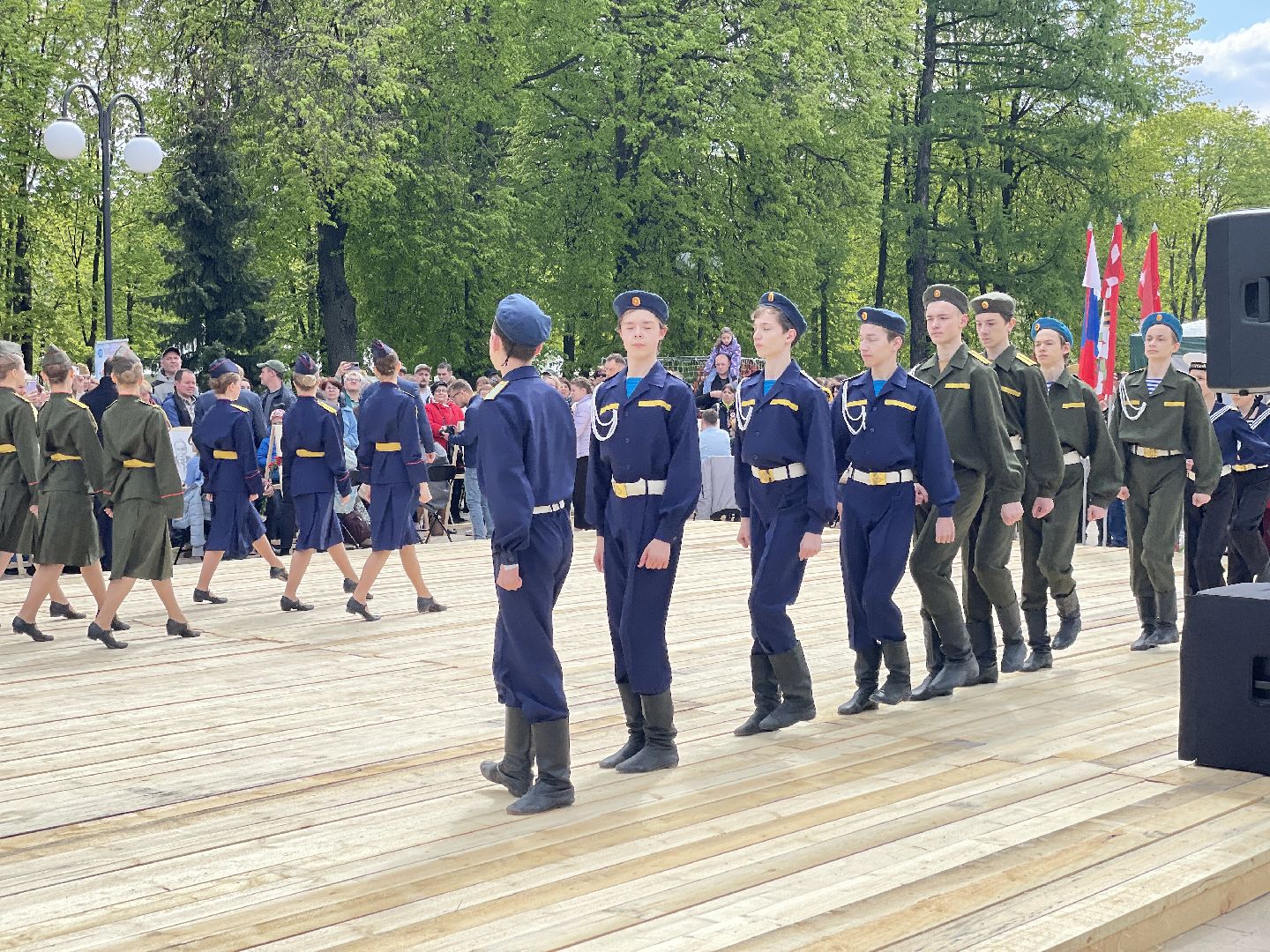 Праздник, парк, люди, 9 мая