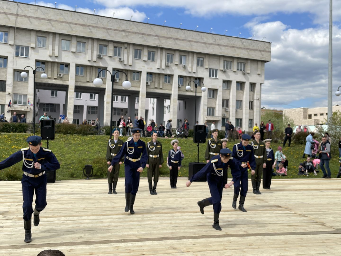 Праздник, парк, люди, 9 мая