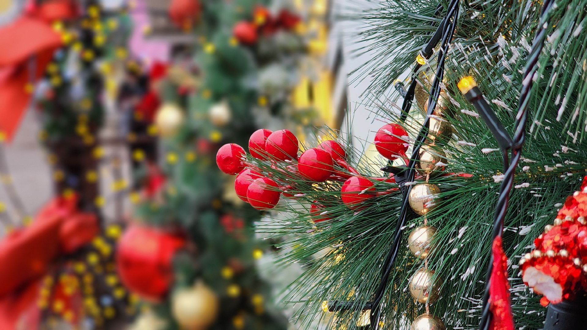 Руза, первый день зимы, украшение города к новому году, благоустройство,