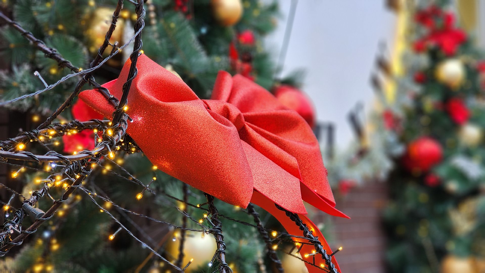 Руза, первый день зимы, украшение города к новому году, благоустройство,