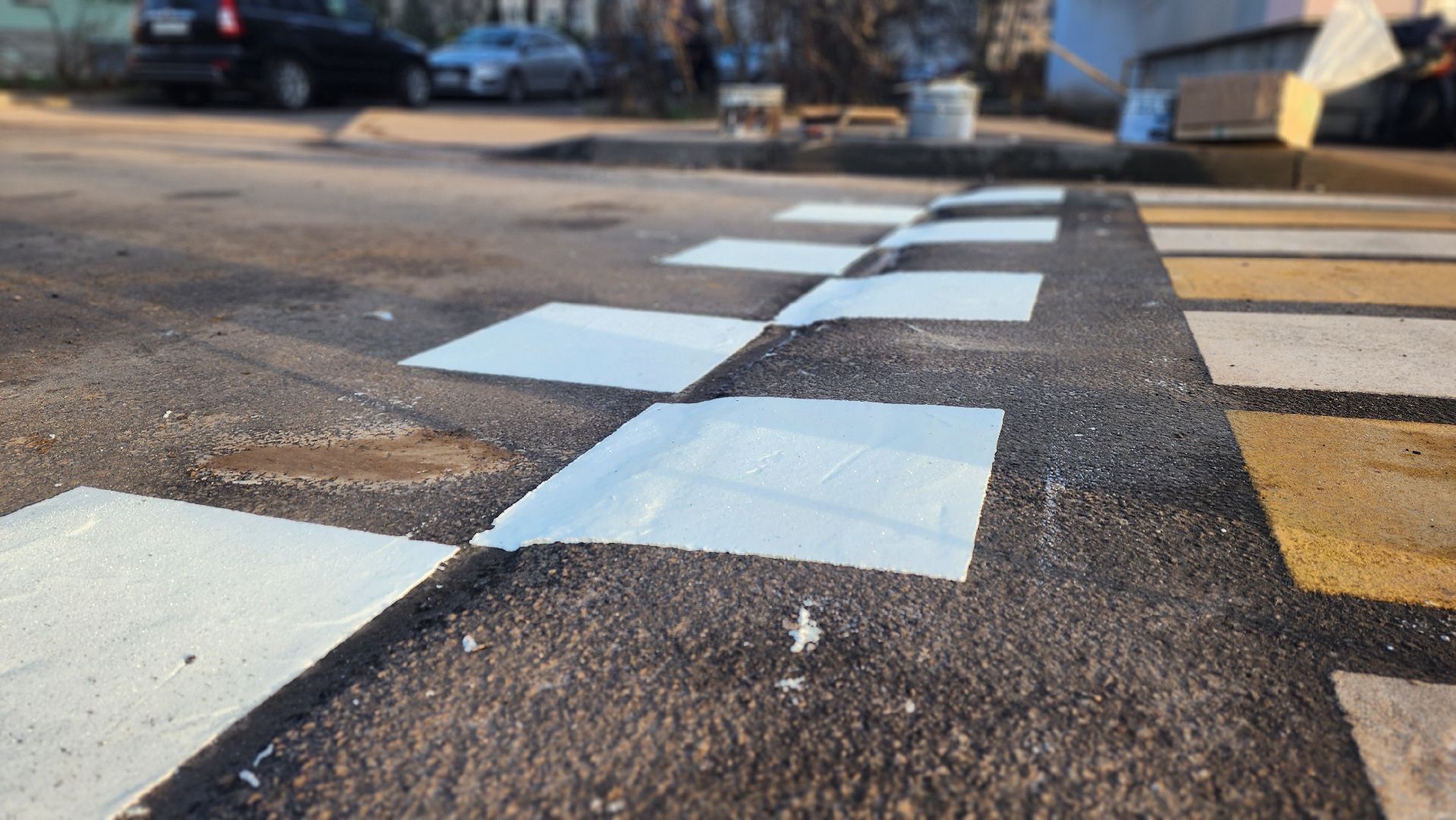 клин, улица дзержинского, дорожная разметка, пешеходный переход,