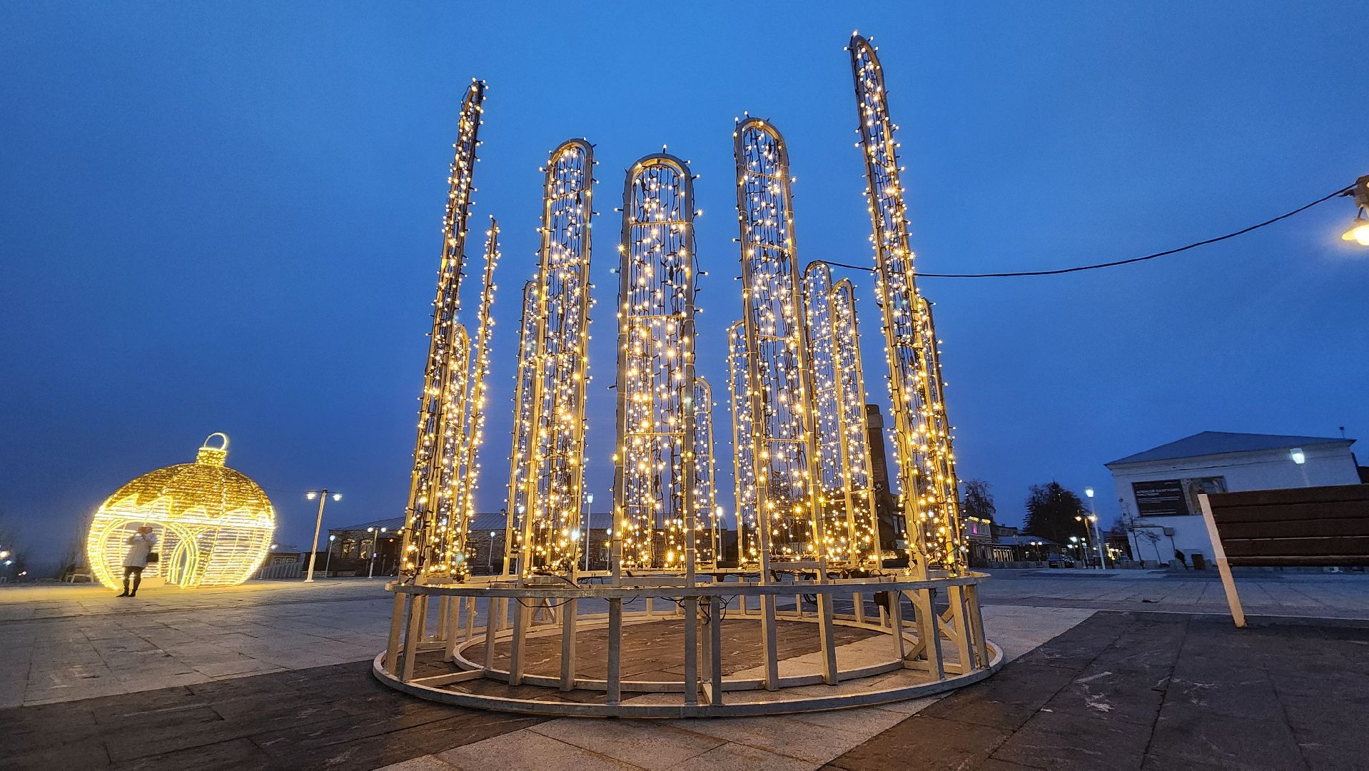 Зарайск, украшение города к новому году, скоро новый год,