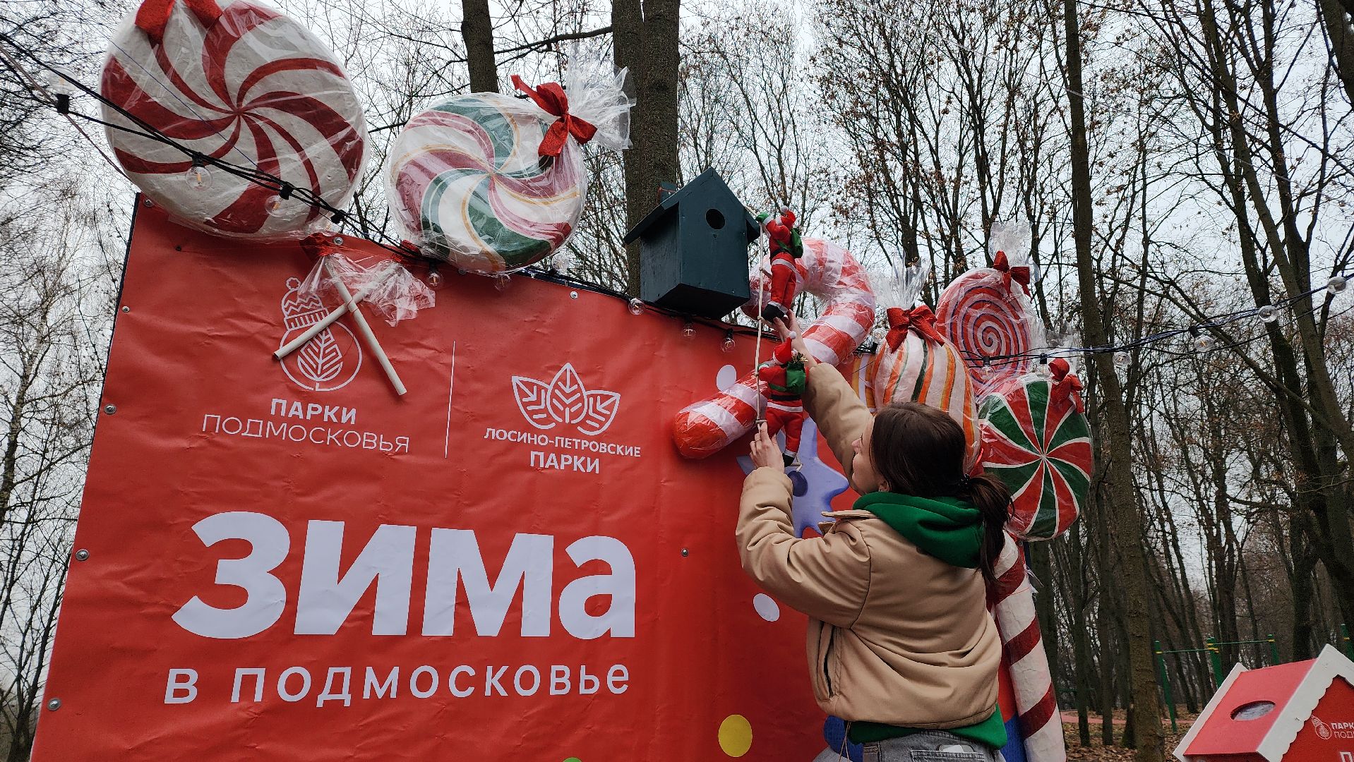зима в подмомсковье, праздник, парки подмосковья, лосино-петровский,