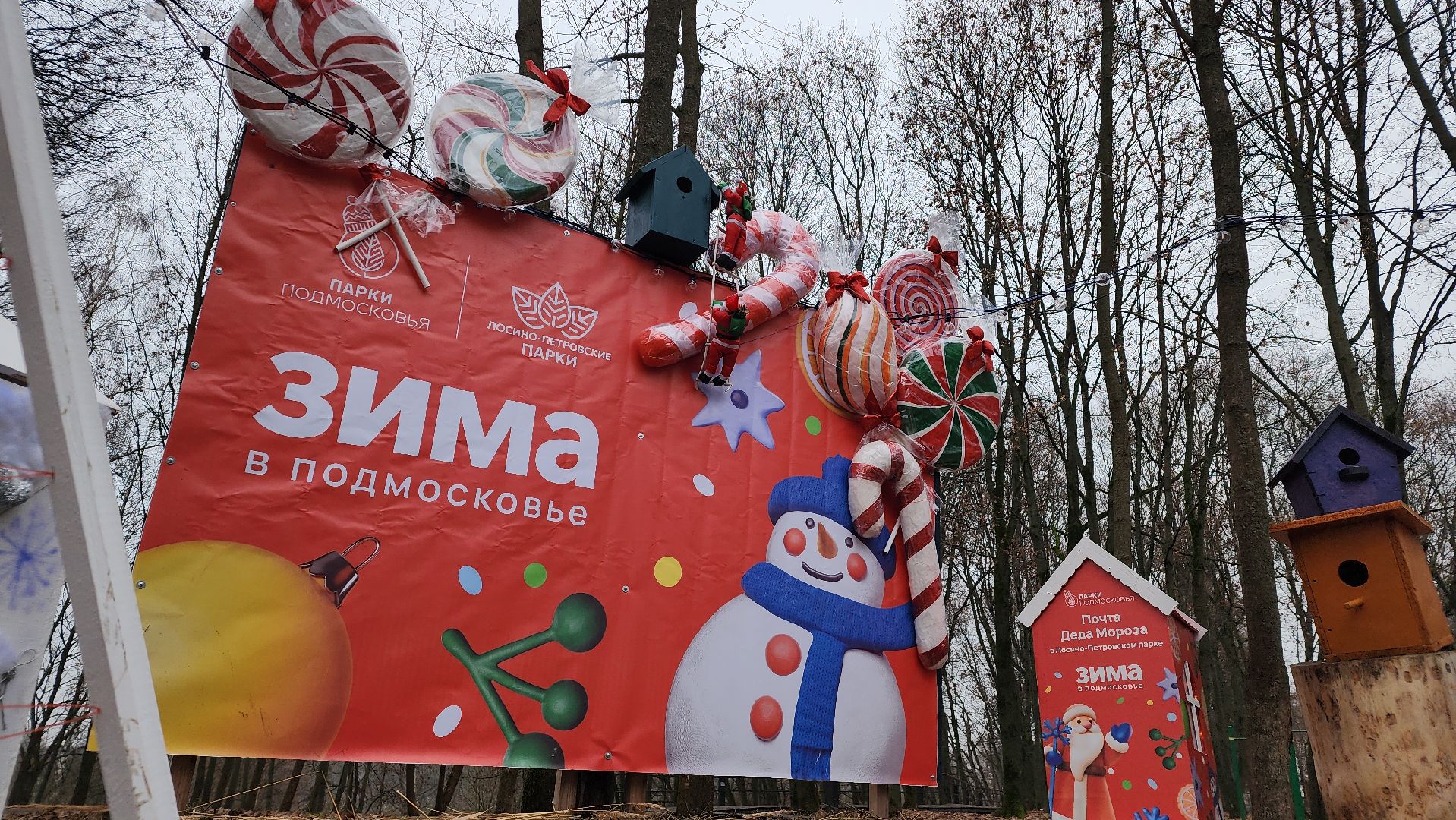 зима в подмомсковье, праздник, парки подмосковья, лосино-петровский,