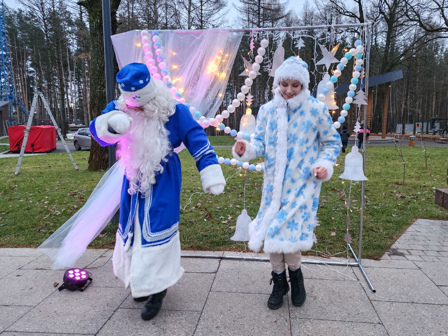 Подольск, Парк дубрава, Открытие зимнего сезона, Зажгли елку,