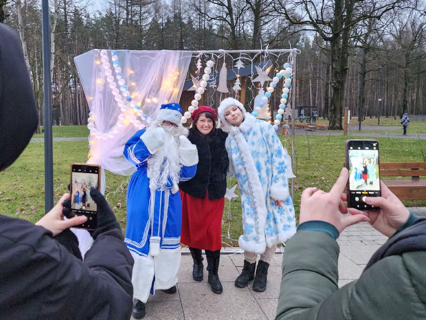 Подольск, Парк дубрава, Открытие зимнего сезона, Зажгли елку,