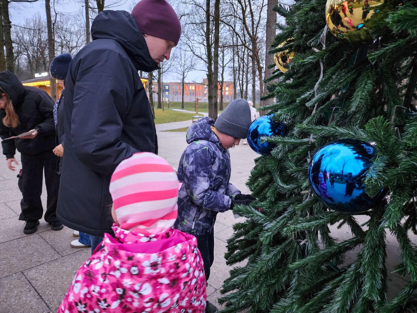 Подольск, Парк дубрава, Открытие зимнего сезона, Зажгли елку,