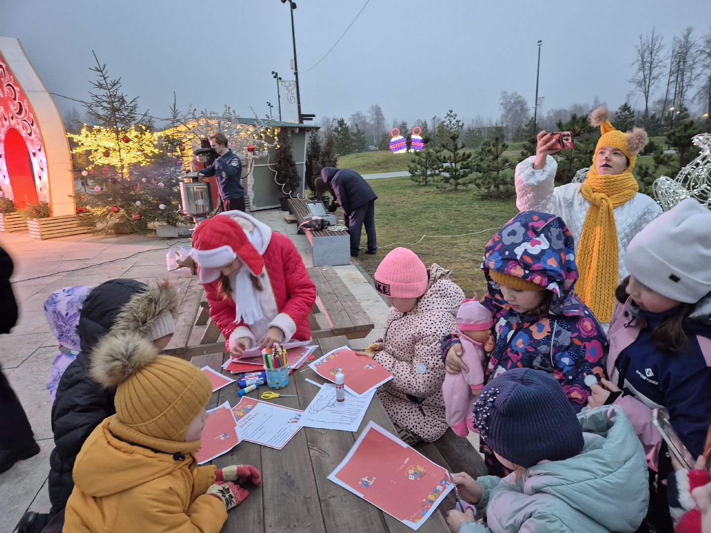 зима в подмосковье, орехово-зуевский округ, ликино-дулево, концерт в парке,