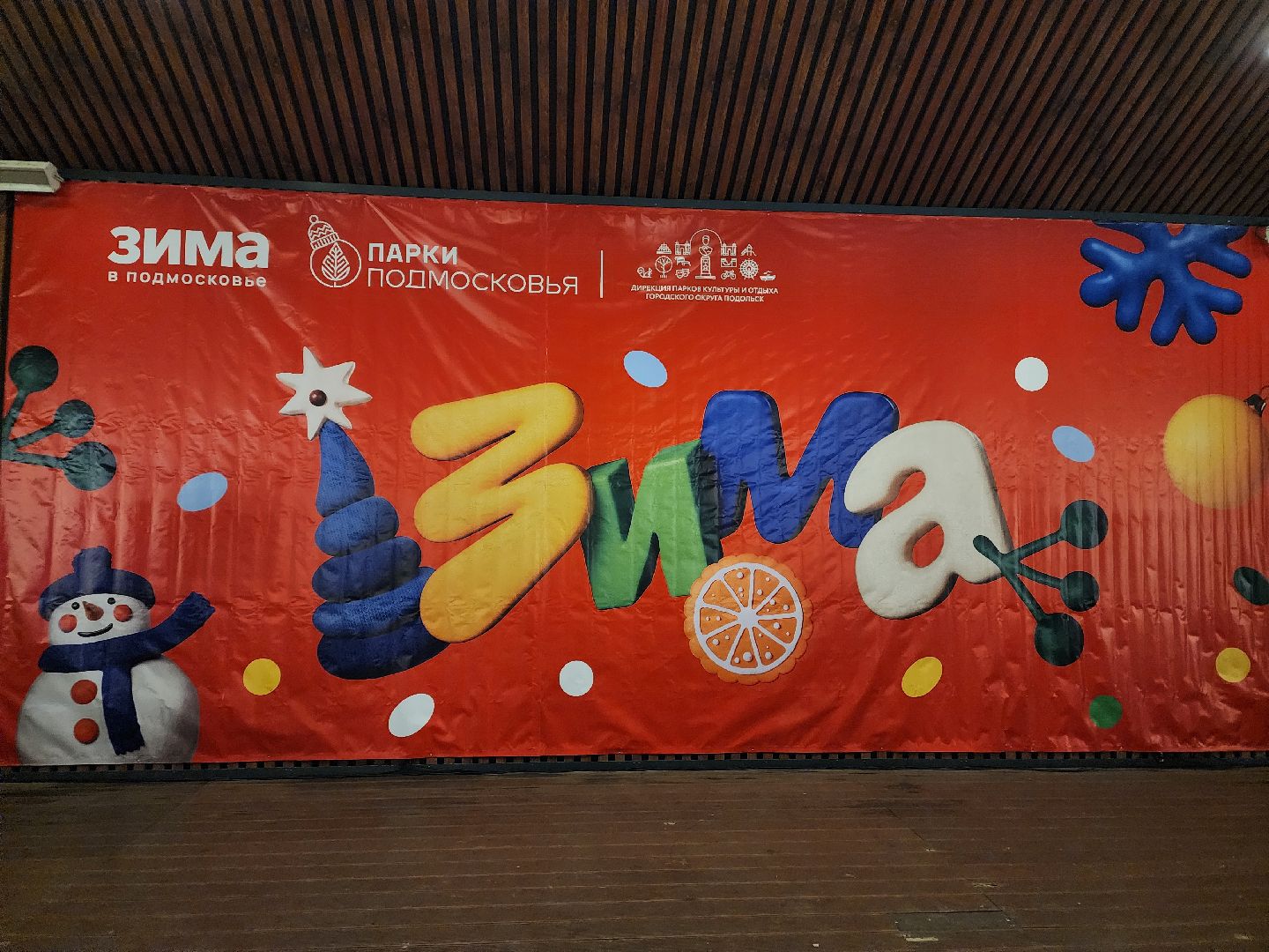 Подольск , Парк талалихина , Зима в  Подмосковье ,