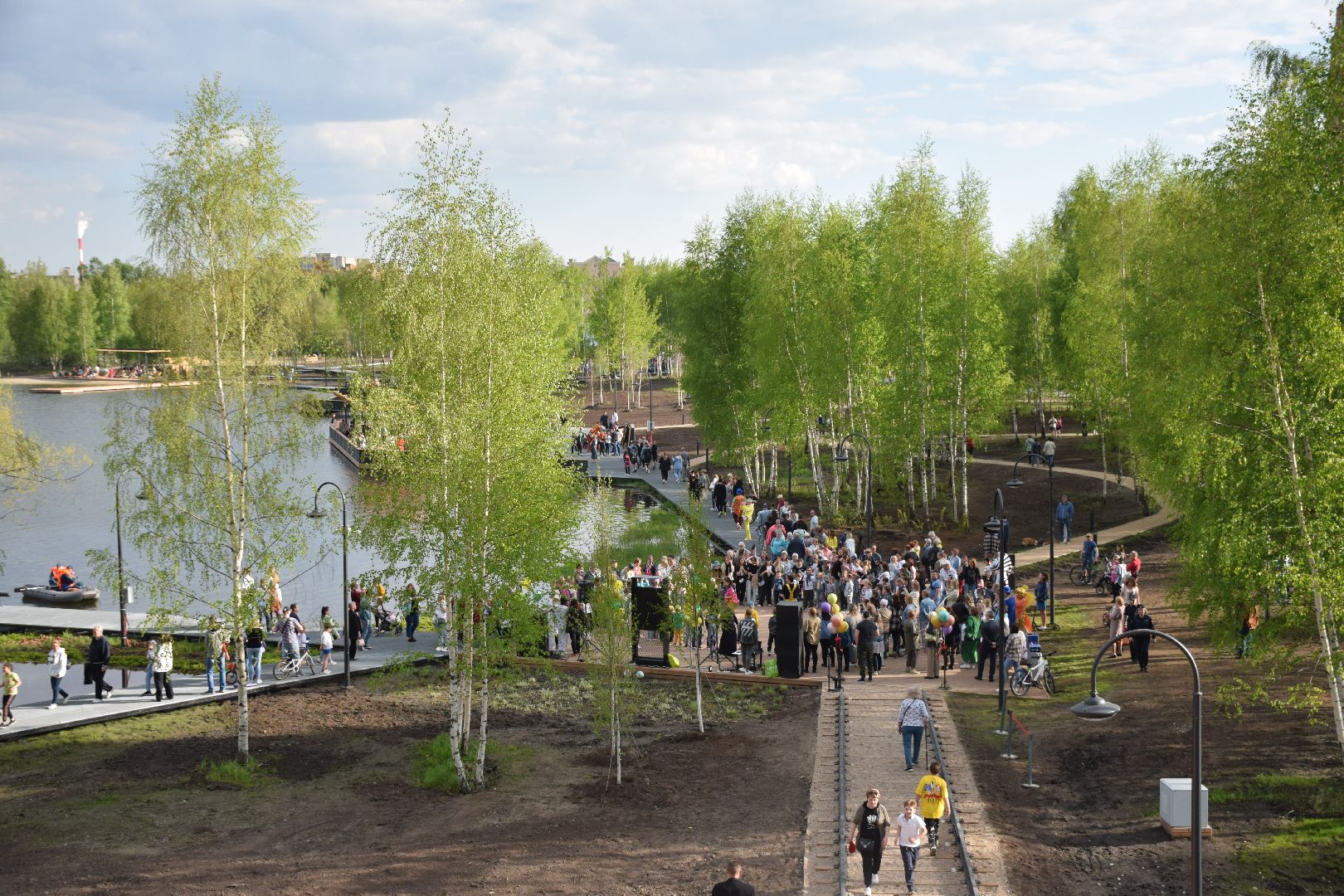 Электрогорск, городской округ Павловский Посад, благоустройство, набережная, сквер