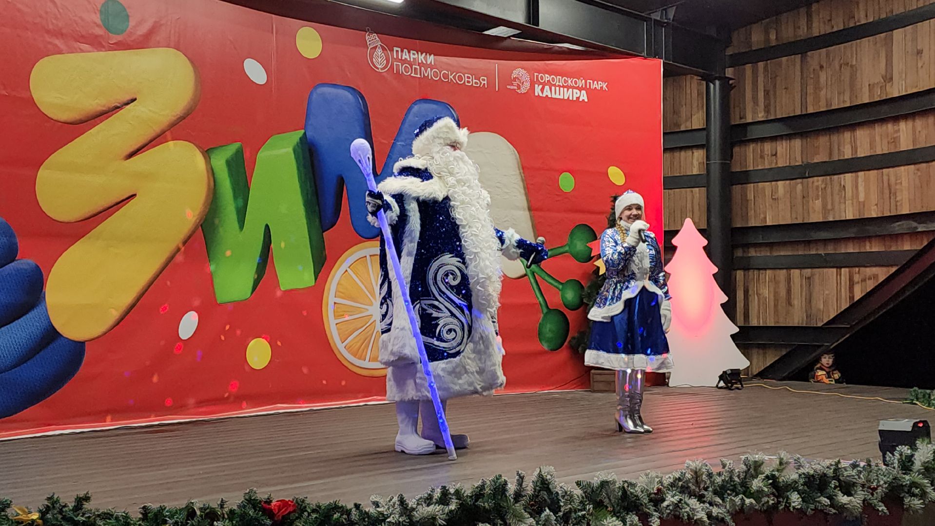 кашира, открытие зимнего сезона, праздник, зима, новый год , парк, дед мороз,