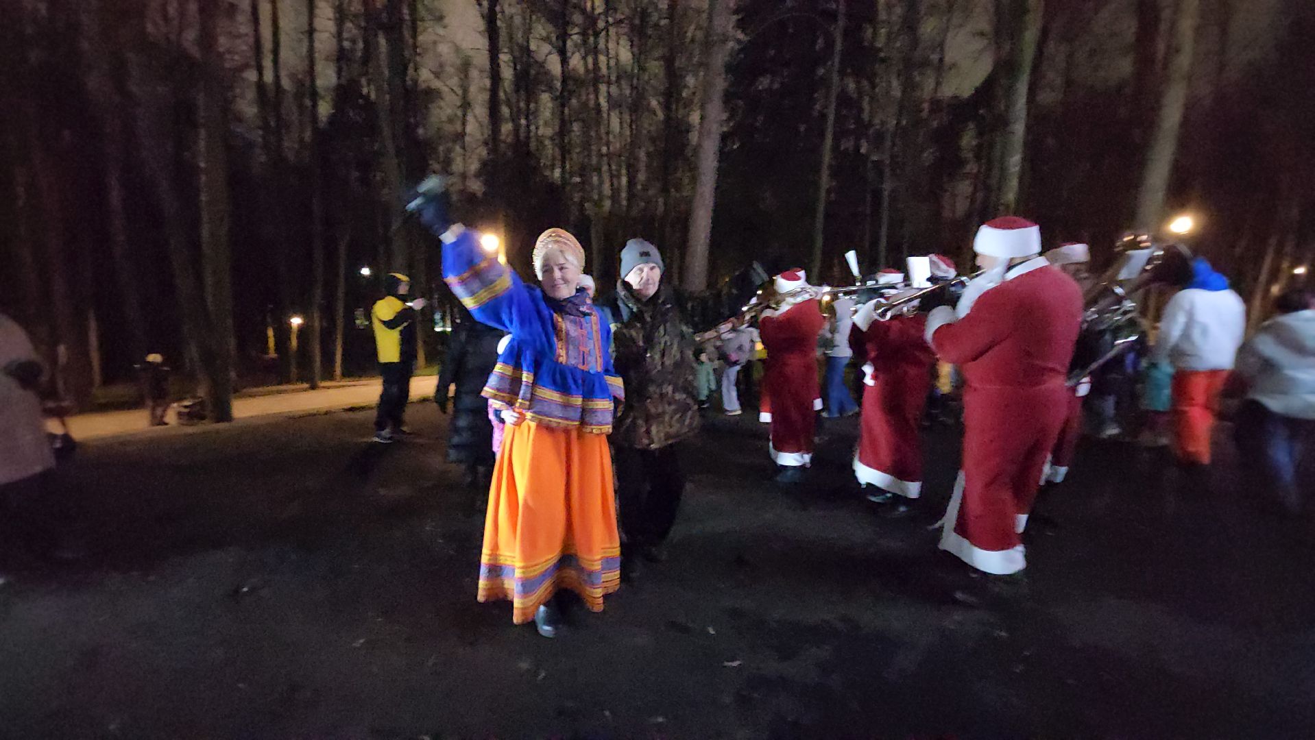 городской парк, красногорск, зажжение елки, дед мороз,