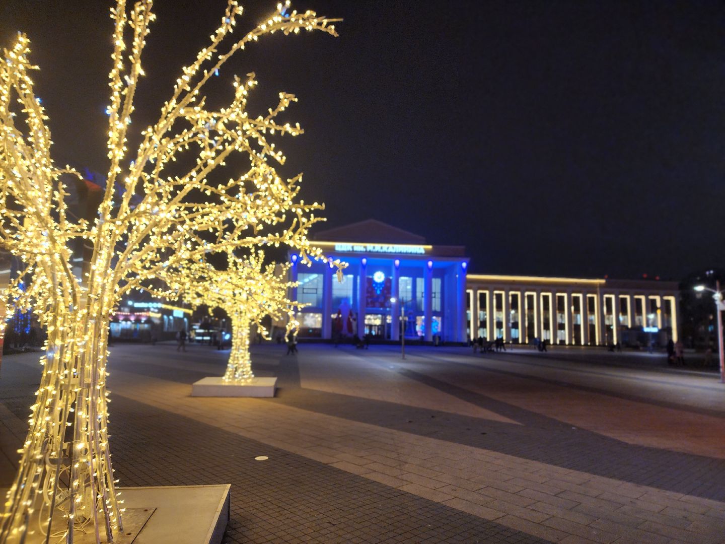 королёв, зима в подмомсковье, елочка зажгись,  цдк имени калинина, каток космолед,