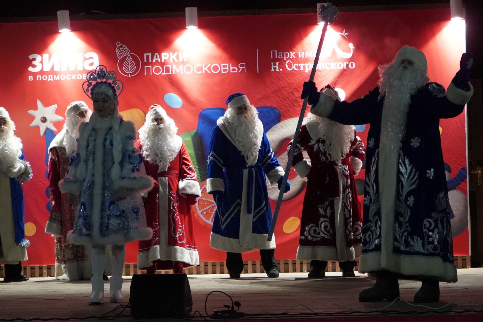 ступино, парк, Дед Мороз, елка,