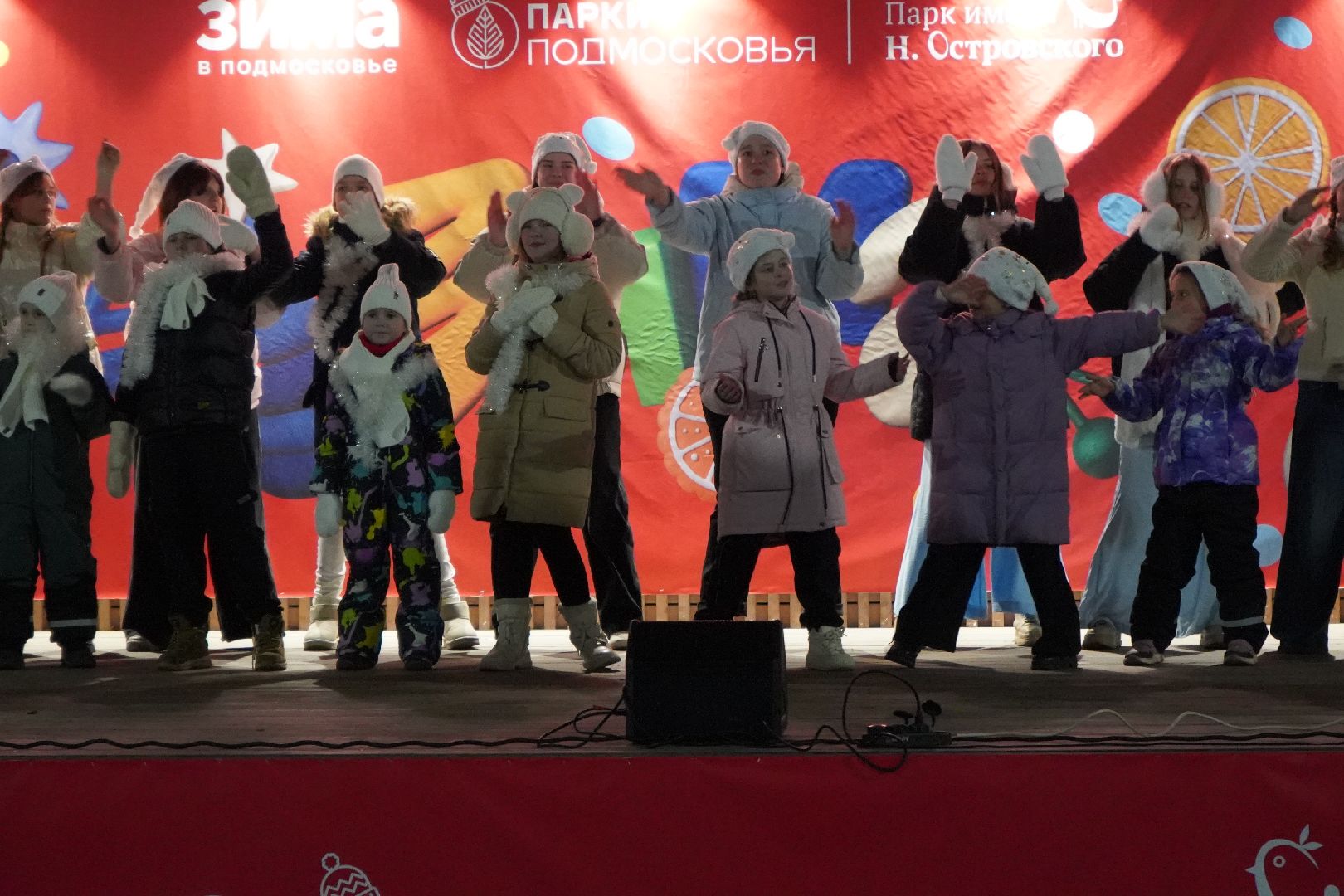 ступино, парк, Дед Мороз, елка,