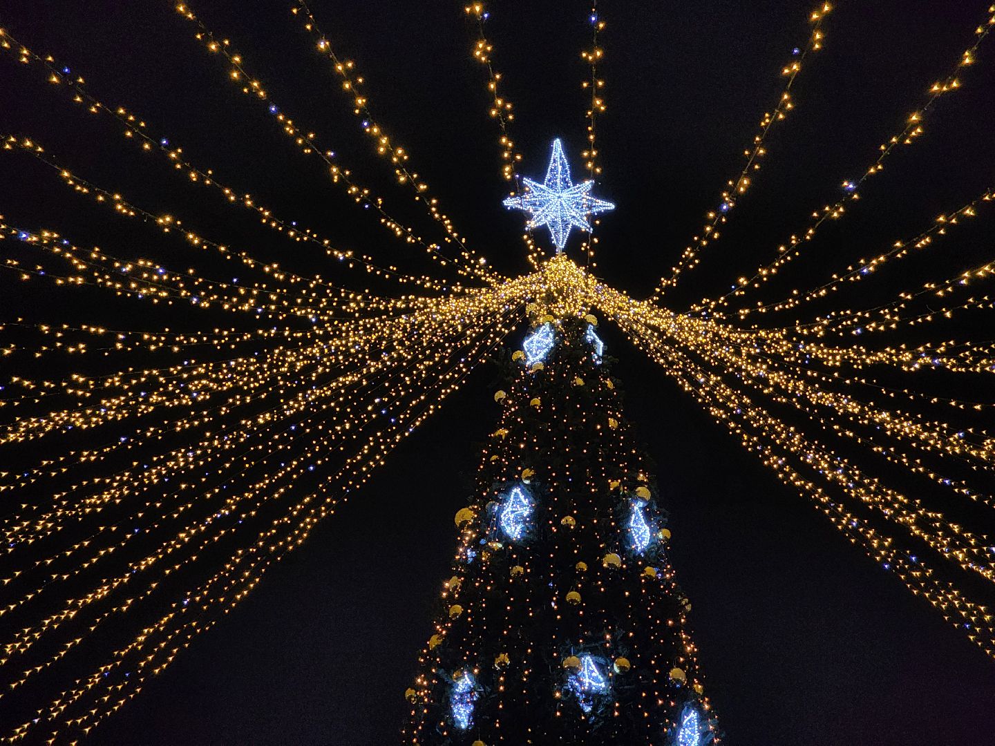 новый год, украшения города, елки, гирлянды, общественные пространства,