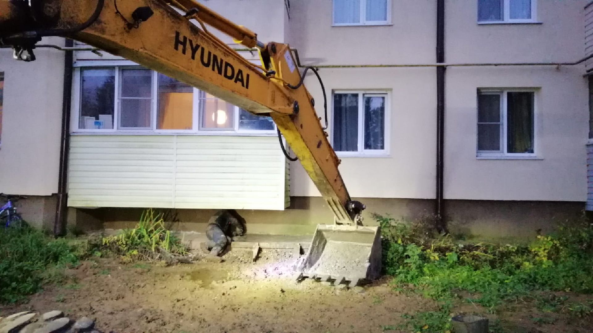 городской округ восход, жкх, благоустройство, отмостка, отмостка дома,