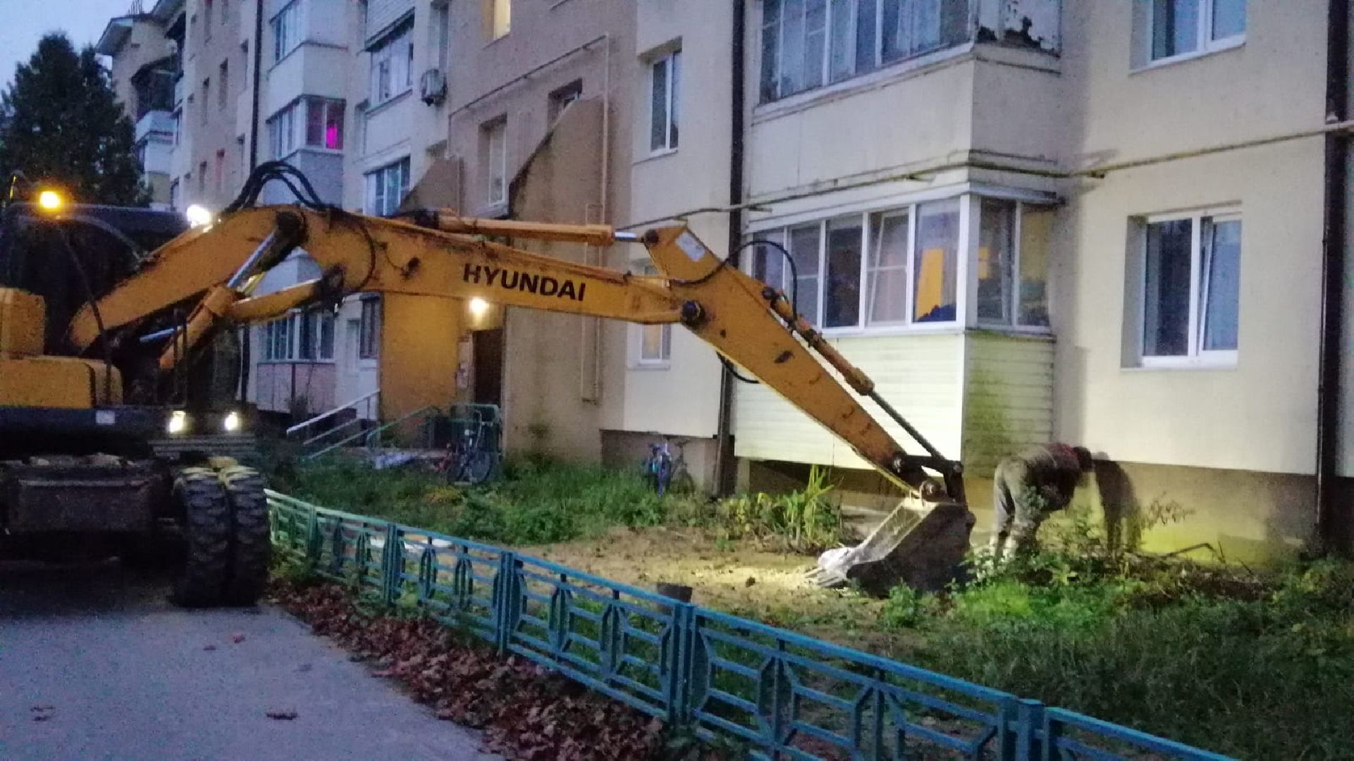 городской округ восход, жкх, благоустройство, отмостка, отмостка дома,