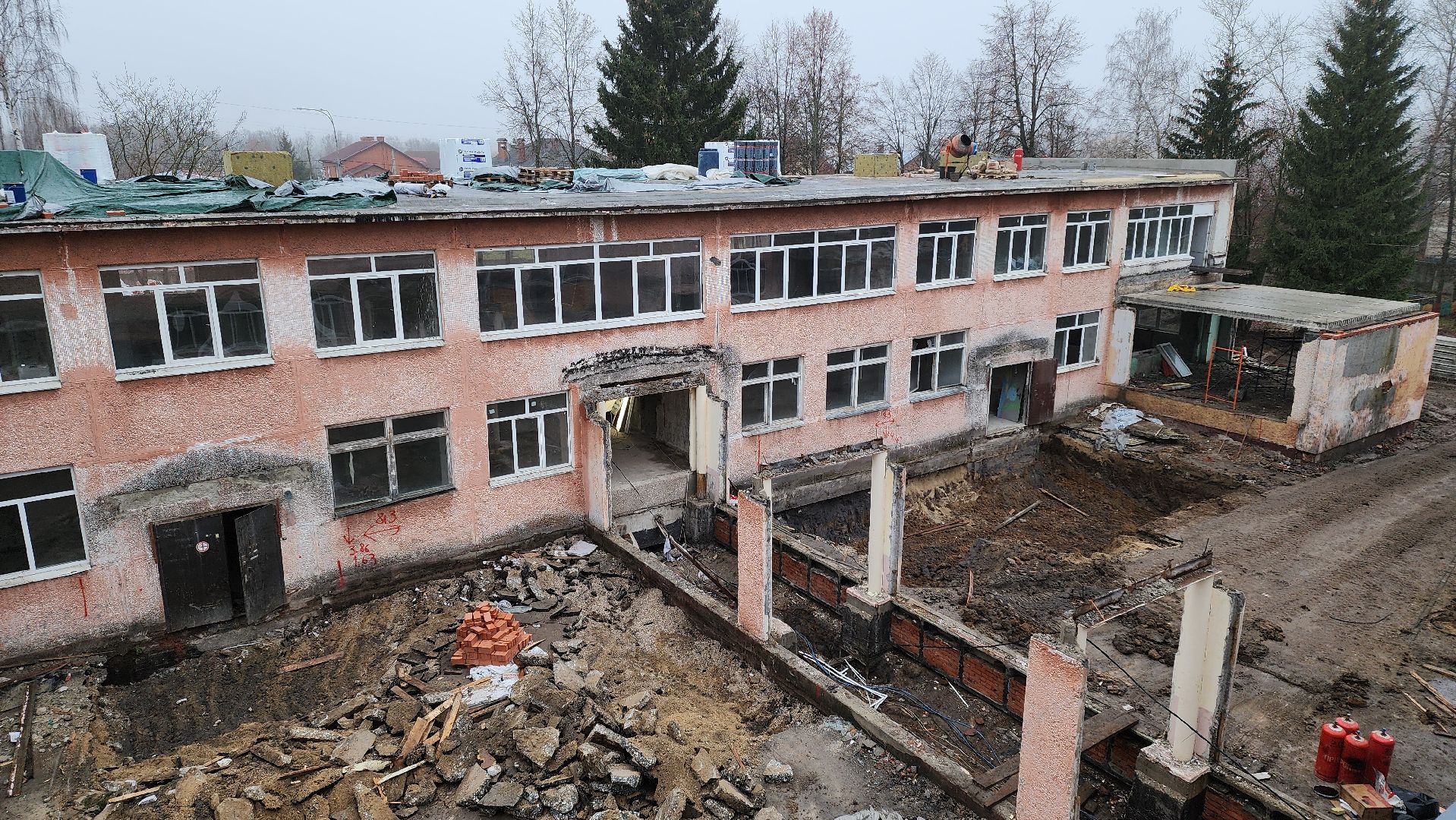 кашира, капитальный ремонт, детский сад, ремонт кровли , демонтаж,