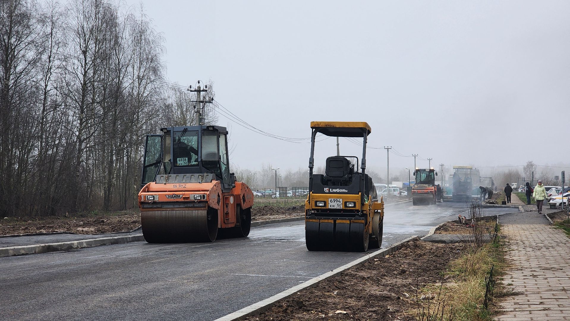 дороги, строительство дороги, лосино-петровский,