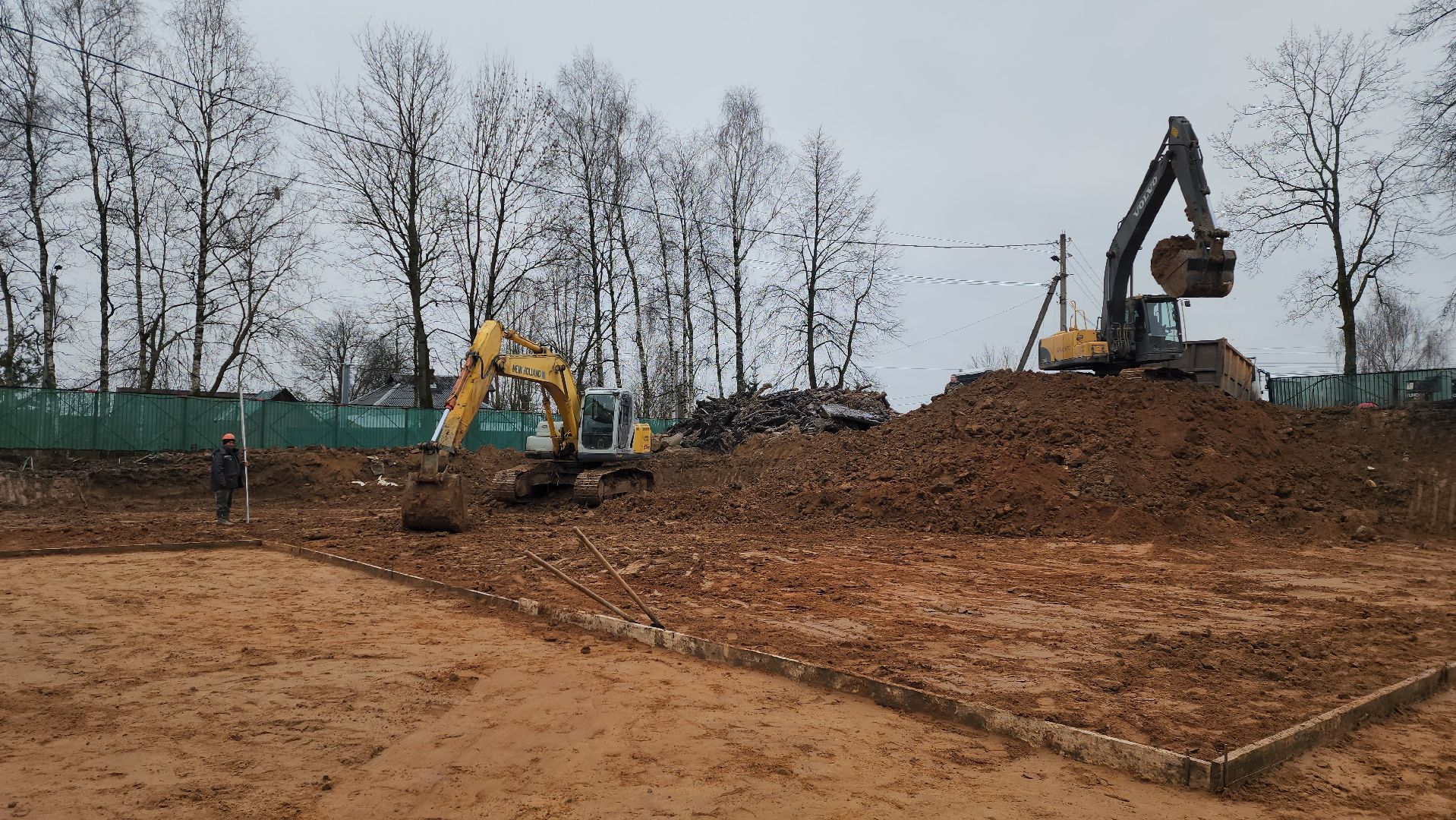 истра, строительство школы, стройка,