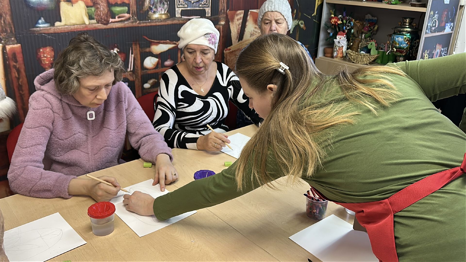 сергиво-посадский городской округ, хотьково, парк покровский, мастер класс, рисунки, активное долголетие,