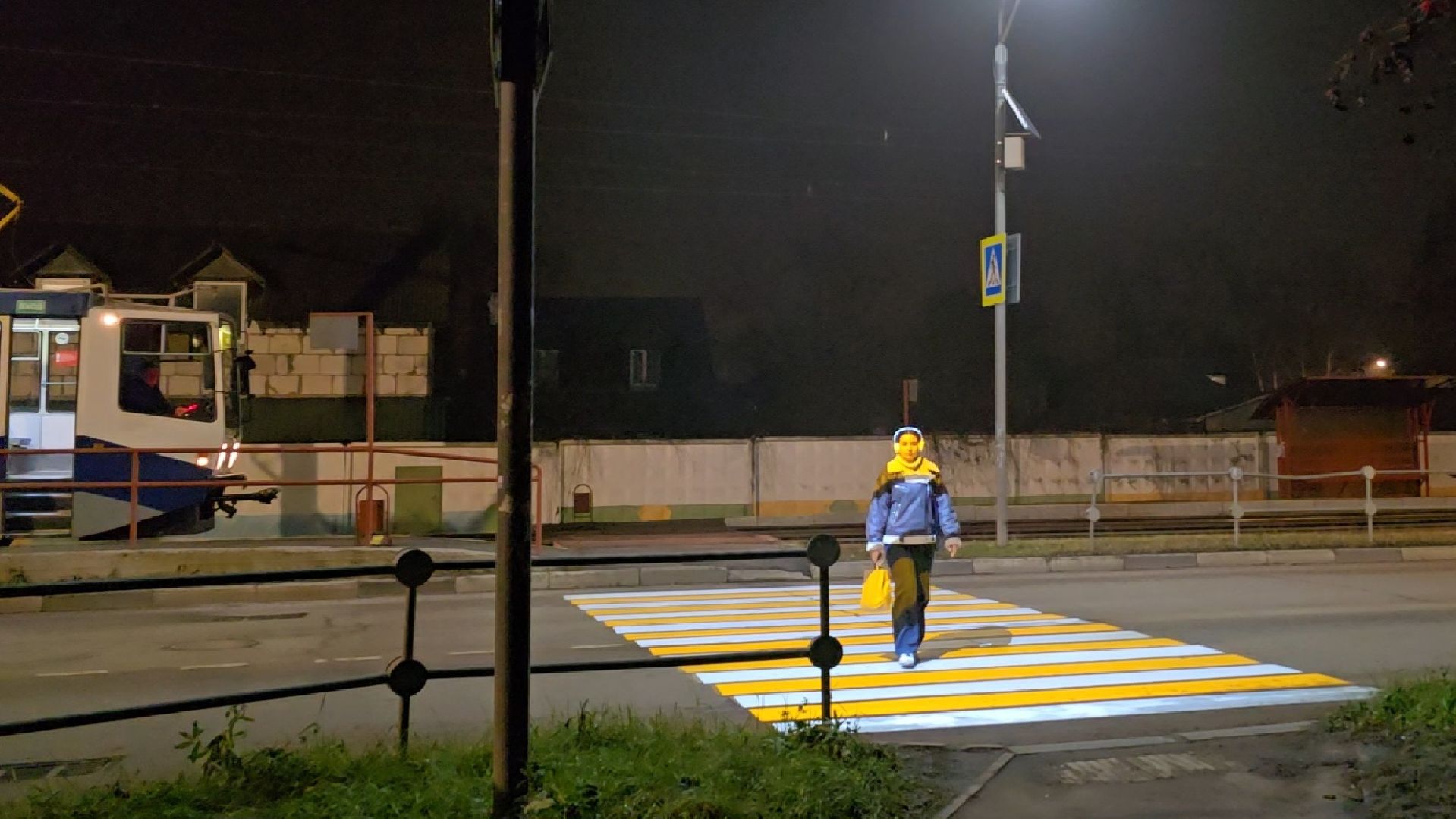 Коломна, проекционный пешеходный переход,