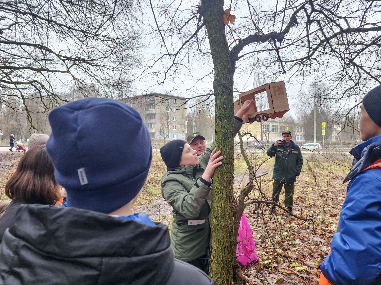 Подольск, лес, кормушки для птиц, школьное лесничество, подольское лесничество,